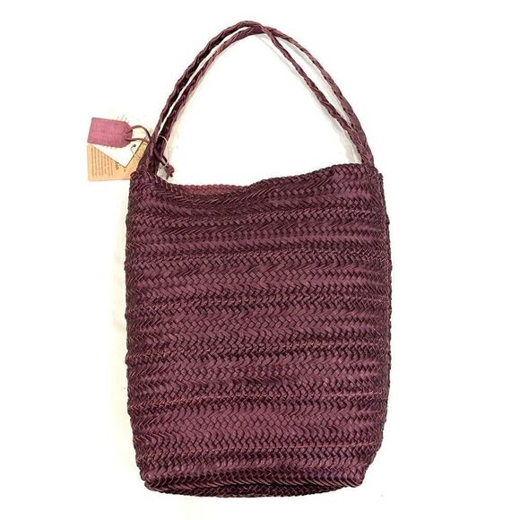 New✨ HANDCRAFTED Woven Leather Tote Bag - Picture 2 of 11